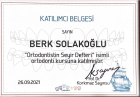 Uzm. Dt. Berk Solakoğlu Diş Hekimi sertifikası