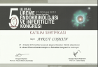 Op. Dr. Aykut Coşkun Kadın Hastalıkları ve Doğum sertifikası