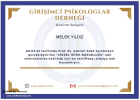 Psk. Melek Yıldız Psikoloji sertifikası