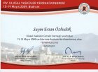 Prof. Dr. Ersan Özbudak Kalp Damar Cerrahisi sertifikası