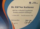 Dt. Elif Nur Korkusuz Diş Hekimi sertifikası