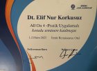 Dt. Elif Nur Korkusuz Diş Hekimi sertifikası