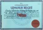 Prof. Dr. Bülent Yaşar Dahiliye - İç Hastalıkları sertifikası