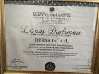 Dyt. Derya Güzel Diyetisyen sertifikası