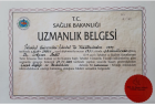 Uzm. Dr. Aysun Özdil Çocuk Sağlığı ve Hastalıkları sertifikası