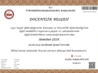 Doç. Dr. Abdullah Şişik Genel Cerrahi sertifikası
