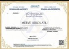 Psk. Merve Kırca Atlı Psikoloji sertifikası