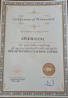 Dyt. Sinem Genç Ardıç Diyetisyen sertifikası