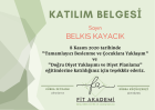 Dyt. Belkız Kayacık Diyetisyen sertifikası