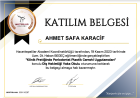Dt. Ahmet Safa Karacif Diş Hekimi sertifikası