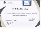 Dt. Dilay Karadağ Diş Hekimi sertifikası