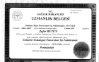 Op. Dr. Zafer Bütün Kadın Hastalıkları ve Doğum sertifikası