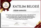 Dyt. Gizem Karagöz Diyetisyen sertifikası