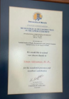 Prof. Dr. Sinan Adıyaman Ortopedi ve Travmatoloji sertifikası