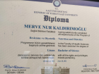 Dyt. Merve Nur Kaldırımoğlu Diyetisyen sertifikası