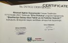 Uzm. Kl. Psk. Duygu Dervişoğlu Psikoloji sertifikası