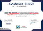 Psk. Dan. Berivan Acet Psikolojik Danışman sertifikası