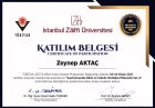 Dyt. Zeynep Aktaç Diyetisyen sertifikası