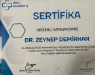 Dt. Zeynep Demirhan Diş Hekimi sertifikası