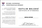 Uzm. Psk. Sevda Ceyhun Psikoloji sertifikası