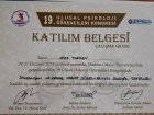 Klinik Psikolog  Aişe Seda Turhan Psikoloji sertifikası