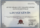 Psk. Duygu Gün Ön Psikoloji sertifikası
