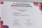 Dt. Tuğçe Nur Ocak Diş Hekimi sertifikası