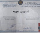 Uzm. Psk. Melek Sarıçiçek Psikoloji sertifikası