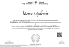 Uzm. Dyt. Merve Aydemir Diyetisyen sertifikası