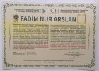 Uzm. Kl. Psk. Fadim Nur Arslan Psikoloji sertifikası