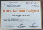 Prof. Dr. Ayşe Berna Anıl Çocuk Sağlığı ve Hastalıkları sertifikası