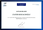 Prof. Dr. Zafer Kozacıoğlu Üroloji sertifikası