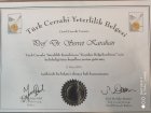 Prof. Dr. Servet Rüştü Karahan Genel Cerrahi sertifikası