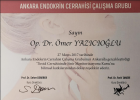 Doç. Dr. Mustafa Ömer Yazıcıoğlu Genel Cerrahi sertifikası