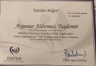 Uzm. Kl. Psk. Ayşenur Aldırmaz Psikoloji sertifikası