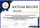 Dyt. Ayça Ayaz Diyetisyen sertifikası