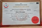 Dr. Buket Miranoğlu Fiziksel Tıp ve Rehabilitasyon sertifikası
