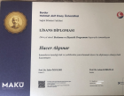 Dyt. Hacer Akpınar Diyetisyen sertifikası