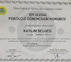 Psk. Pınar Ateşağaoğlu Psikoloji sertifikası