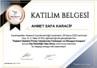 Dt. Ahmet Safa Karacif Diş Hekimi sertifikası