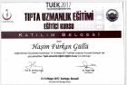 Op. Dr. Haşim Furkan Güllü Genel Cerrahi sertifikası