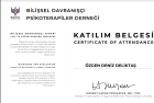 Uzm. Psk. Özgen Deniz Deliktaş Psikoloji sertifikası