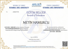 Uzm. Psk. Dan. Metin Hamurcu Psikolojik Danışman sertifikası