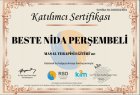 Psk. Beste Nida Perşembeli Psikoloji sertifikası