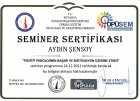 Psk. Aydın Şensoy Psikoloji sertifikası