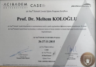 Prof. Dr. Meltem Koloğlu Çocuk Cerrahisi sertifikası