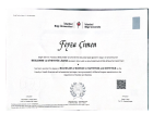Dyt. Feyza Çimen Diyetisyen sertifikası