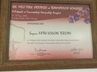 Op. Dr. Fatih Volkan Tercan Ortopedi ve Travmatoloji sertifikası