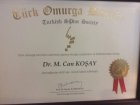 Prof. Dr. Mustafa Can Koşay Ortopedi ve Travmatoloji sertifikası