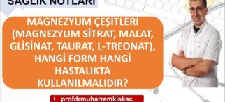 Magnezyum çeşitleri nelerdir? Magnezyum çeşitleri hangi durumlarda kullanılmalıdır ?